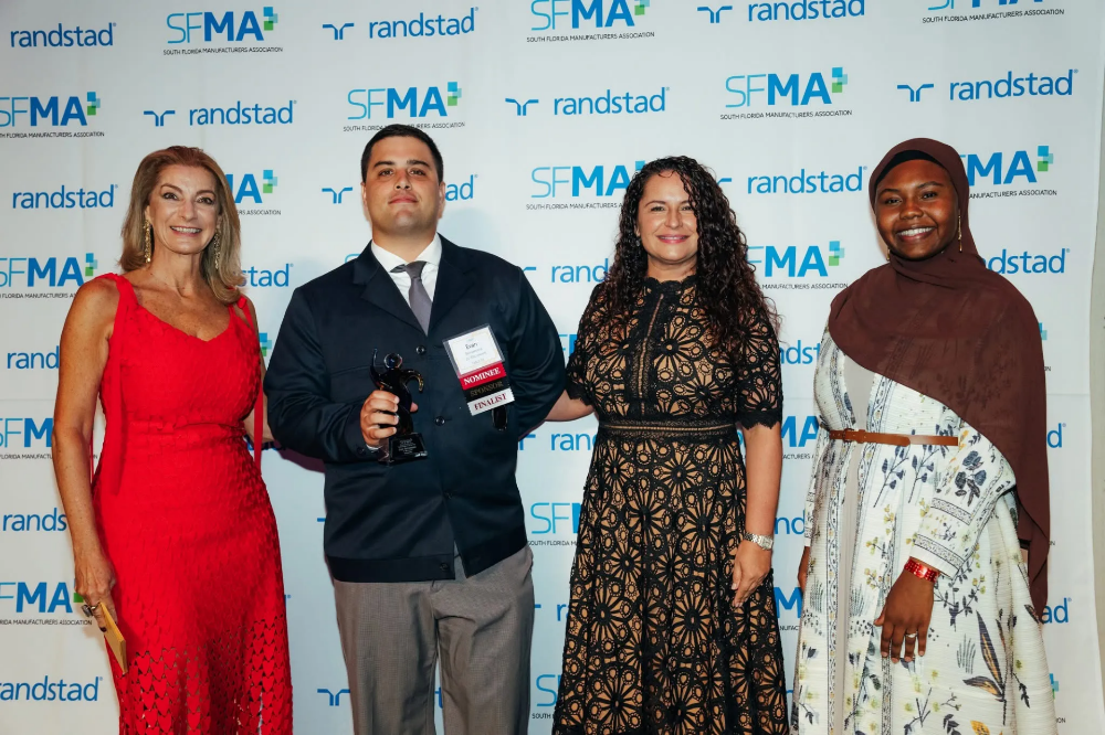 Evan Bensemana Receiving SFMA Employee of the Year Award